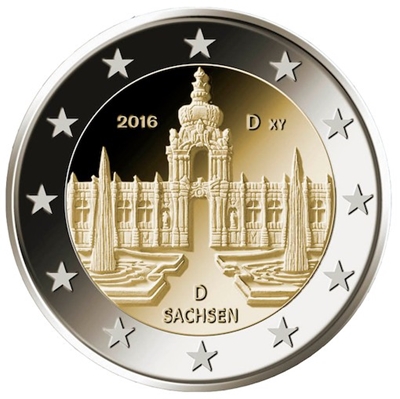 Foto de 2016 ALEMANIA 2 EUROS SAJONIA - DRESDE
