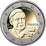 Foto de 2018 ALEMANIA 2 EUROS HELMUT SCHIMIDT