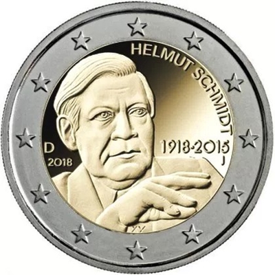 Foto de 2018 ALEMANIA 2 EUROS HELMUT SCHIMIDT