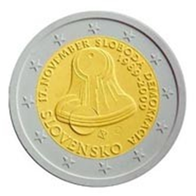 Foto de 2009 ESLOVAQUIA 2 EUROS 17-NOVIEMBRE