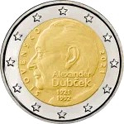 Foto de 2021 ESLOVAQUIA 2 EUROS ALEXANDER DUBCEK
