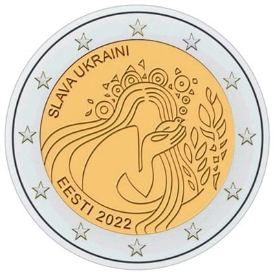 Foto de 2022 ESTONIA 2 EUROS APOYO UCRANIA