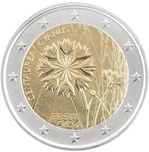 Foto de 2024 ESTONIA 2 EURO EL ACIANO, FLOR NACIONAL