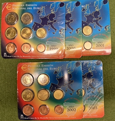 Foto de LOTE 5 CARTERAS FNMT EUROS 1999 a 200