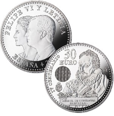 Foto de 2016 ESPAÑA 30 EUROS CERVANTES