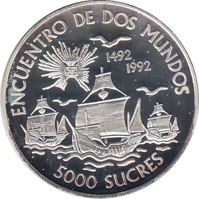 Foto de 1991 ECUADOR 5000 SUCRES IBEROAMERICANA