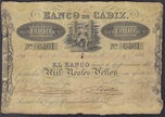 Foto de 1847 BANCO DE CADIZ 1000 REALES DE VELLON. Ord.Cat.6