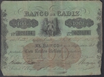 Foto de 1847 BANCO DE CADIZ 100 REALES DE VELLON. Ord.Cat.8