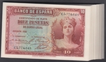 Foto de 1935 II REPUBLICA 10 PESETAS Lote 51 billetes. Ord.Cat.23