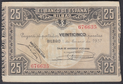 Foto de 1937/01/01 25 PTS BILBAO. Ord.Cat.28