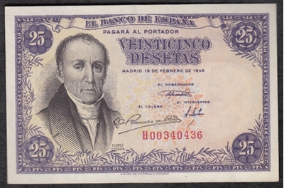 Foto de 1946/02/19  25 PTAS FLOREZ ESTRADA C/S. Ord.Cat.54