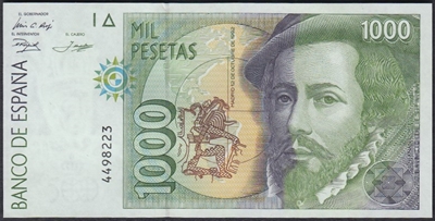 Foto de 1992/10/12 JUAN CARLOS I 1000 PESETAS SIN SERIE. Ord.Cat.91