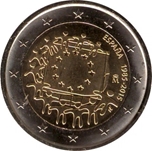 Foto de 2015 ESPAÑA 2 EUROS BANDERA EUROPEA