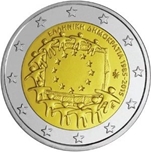 Foto de 2015 GRECIA 2 EUROS BANDERA EUROPEA