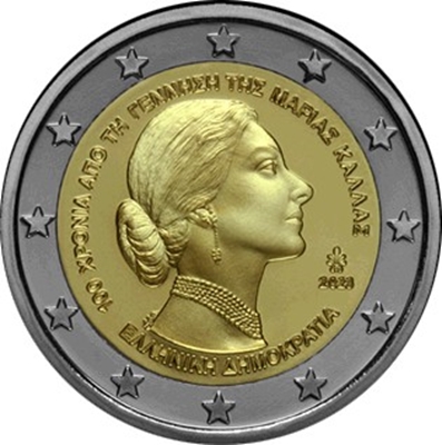 Foto de 2023 GRECIA 2 EUROS MARIA CALLAS