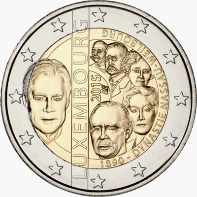 Foto de 2015 LUXEMBURGO 2 EUROS DINASTIA NASSAU
