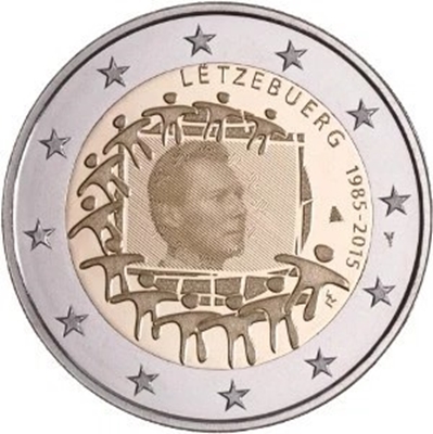 Foto de 2015 LUXEMBURGO 2 EUROS BANDERA EUROPEA
