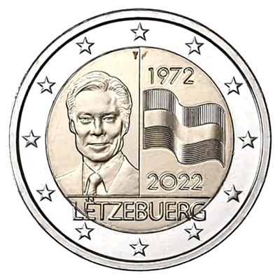 Foto de 2022 LUXEMBURGO 2 EUROS BANDERA NACIONAL