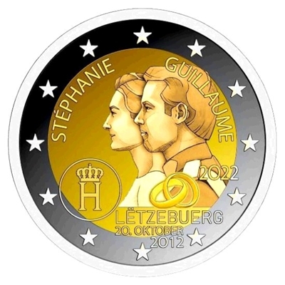 Foto de 2022 LUXEMBURGO 2 EUROS 10 AÑOS BODA