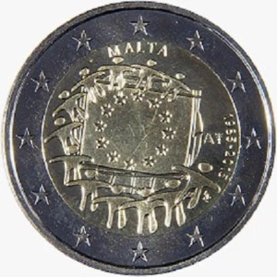 Foto de 2015 MALTA 2 EUROS BANDERA EUROPEA