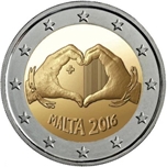 Foto de 2016 MALTA 2 EUROS AMOR