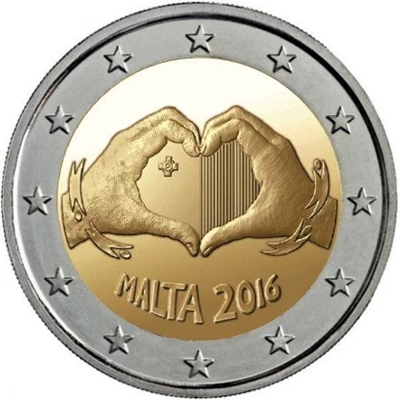 Foto de 2016 MALTA 2 EUROS AMOR
