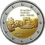 Foto de 2019 MALTA 2 EUROS TEMPLO TA'HAGRAT