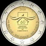Foto de 2008 BELGICA 2 EUROS DERECHOS HUMANOS