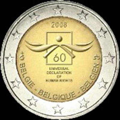 Foto de 2008 BELGICA 2 EUROS DERECHOS HUMANOS