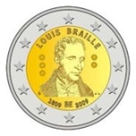 Foto de 2009 BELGICA 2 EUROS Louis BRAILLE