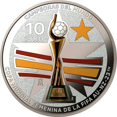 Foto de 2023 10 EUROS CAMPEONAS MUNDIAL FUTBOL
