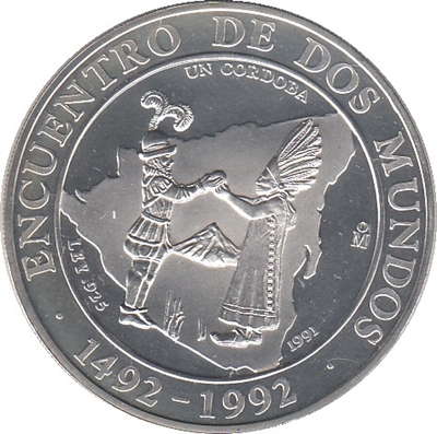 Foto de 1991 NICARAGUA 1 CORDOBA IBEROAMERICANA