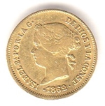 Foto de 1862 ISABEL II 1 PESO MANILA