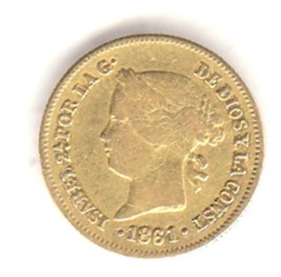 Foto de 1861 ISABEL II 1 PESO MANILA