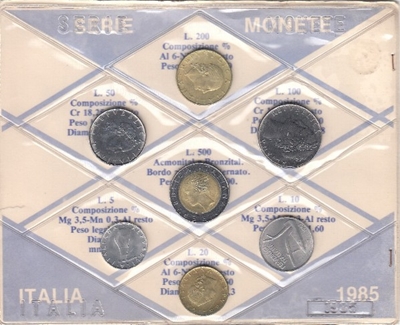 Foto de 1985 ITALIA SET 7 Pi CU-NI