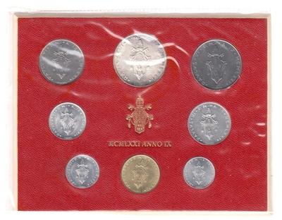 Foto de 1971- Año IX VATICANO SET 8 piezas FDC