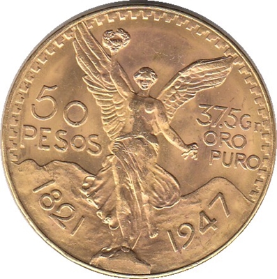 Foto de 1947 MEXICO 50 PESOS ORO