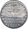 Foto de 1978 VATICANO 500 LIRAS SEDE VACANTE