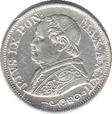 Foto de 1867 VATICANO 10 SOLDI PIO IX