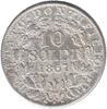 Foto de 1867 VATICANO 10 SOLDI PIO IX