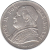 Foto de 1867 VATICANO 2 1/2 LIRAS PIO IX