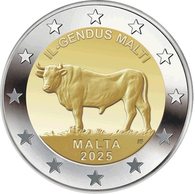 Foto de 2025 MALTA 2 EUROS BUEY MALTES