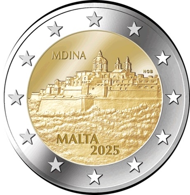 Foto de 2025 MALTA 2 EUROS MDINA - Ciudad Amurallada
