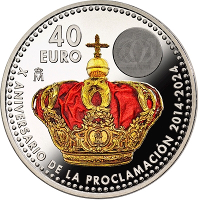 Foto de 2024 ESPAÑA 40 EUROS X Aniv. PROCLAMACIÓN FELIPE VI