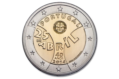 Foto de 2014 PORTUGAL 2 EUROS REVOLUCION CLAVELES