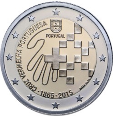 Foto de 2015 PORTUGAL 2 EUROS CRUZ ROJA