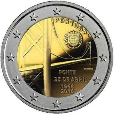 Foto de 2016 PORTUGAL 2 EUROS PUENTE 25 DE ABRIL