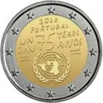 Foto de 2020 PORTUGAL 2 EUROS NACIONES UNIDAS