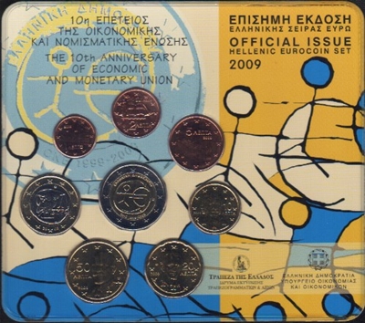 Foto de 2009 GRECIA SET EUROS X Aniv.EURO 8p