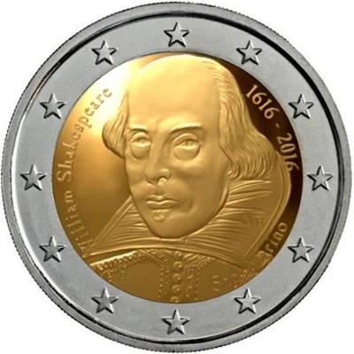 Foto de 2016 SAN MARINO 2 EUROS SHAKESPEARE